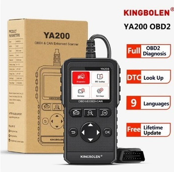 Диагностический Адаптер Автосканер OBD2 с Экраном KINGBOLEN YA200