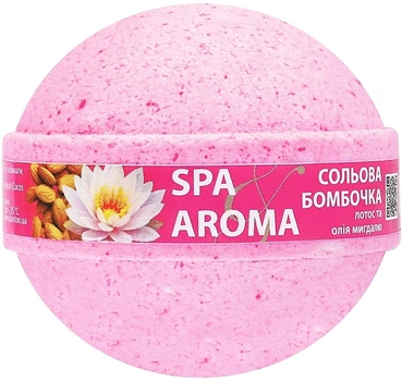 Солевая бомбочка для ванн "Лотос и масло миндаля" - Bioton Cosmetics Spa & Aroma Bath Bomb 200g (990704-1466570-2)