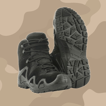 М-ТАС черевики тактичні Alligator Black / Черевики трекінгові чорні / Черевики військові демісезонні / Розмір 40