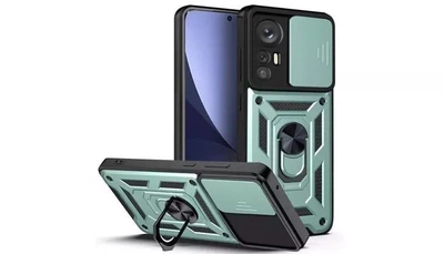 Ударостійкий чохол з кільцем та захистом камери для Xiaomi 12 Lite (Зелений)