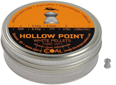 Кулі пневматичні Coal Hollow Point кал. 4.5 мм 0.54 г 500 шт./пач.