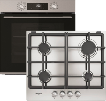 Духовой шкаф электрический WHIRLPOOL OMK58HU1X + Варочная поверхность газовая Whirlpool TKRL 660 IX (комплект)