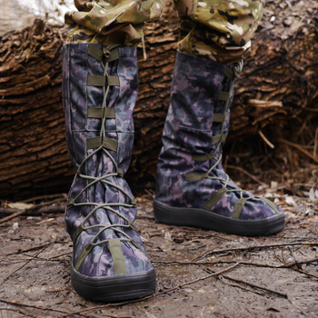 Тактические Бахилы водоталкивающие, Военные гамаши на обувь для Защиты от Дождя Камуфляж XL (46-48)