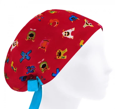 Медицинская шапочка женская HeadwearUniverse универсальная принт Буквы