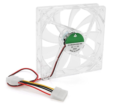 Кулер корпусний Voltronic C12025R Fan DC sleeve fan 4pin 120мм LED Red