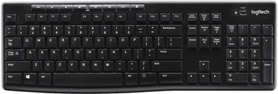 Клавіатура бездротова Logitech K270 Wireless Nordic Layout Black (920-003735)