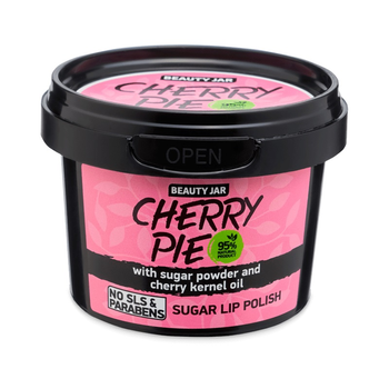 Цукровий пілінг для губ Beauty Jar Cherry Pie з маслом вишневих кісточок пом'якшуючий 120 г (4751030830919)