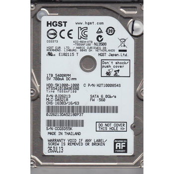 Жорсткий диск HGST 2.5 1Tb 5K1000 (HTS541010A9E680)