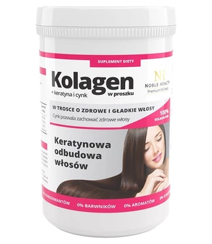 Suplement diety Noble Health Premium Wellness kolagen w proszku + keratyna i cynk 100 g (5903068650871)