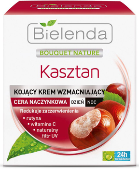 Krem do twarzy Bielenda Bouquet Nature Kasztan kojący wzmacniający na dzień i noc 50 ml (5902169003500)