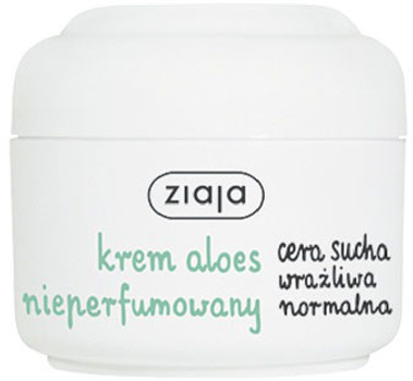 Krem do twarzy Ziaja Bio aloesowy nieperfumowany do cery suchej i wrażliwej 50 ml (5901887001058)