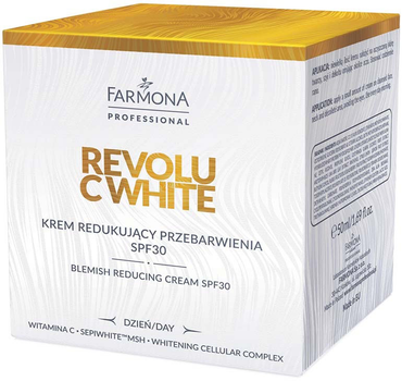 Krem do twarzy Farmona Revolu C White redukujący przebarwienia SPF30 50 ml (5900117603819)