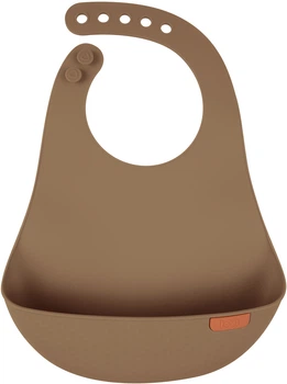 Слюнявчик силиконовый LOVI Granola 29х24 см Коричневый (51/031_bro)