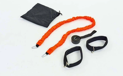 Тренувальна система для ніг з кріпленням Zelart ANKLE STRAP FI-6555 чорний-помаранчевий