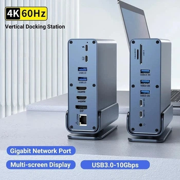 Док-станция 16в1 100W для Macbook/MSI/Asus/Samsung/Dell/Lenovo/HP/Acer/Android