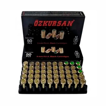 Холостые патроны Ozkursan 9mm, 50шт в упаковке, цена за упаковку
