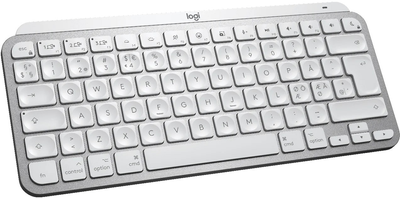 Klawiatura bezprzewodowa Logitech MX Keys Mini For Mac Wireless Illuminated Nordic Layout Pale Grey (920-010524)