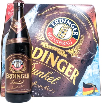 Упаковка пива Erdinger Dunkel темне фільтроване 5% 0.5 л х 12 шт (4002103248262)