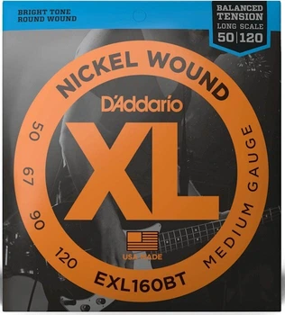 Струны для бас-гитары D'Addario EXL160BT XL NICKEL WOUND BALANCED TENSION BASS MEDIUM (50-120)