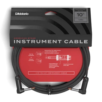 Инструментальный кабель D'ADDARIO PW-AMSGRR-10 American Stage, Right-to-Right (3m)