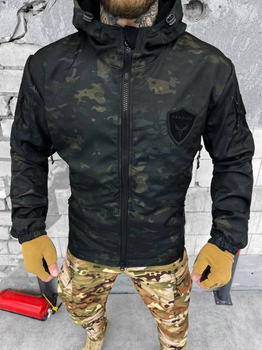 Куртка тактическая чёрный мультикам L