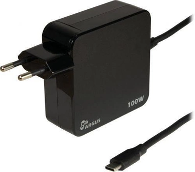 Мережевий зарядний пристрій Inter-Tech PD-2100 USB-C 100Вт Чорний (88882223)