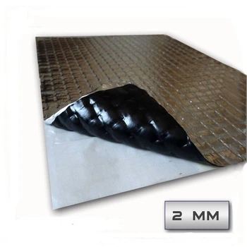 Віброізоляція Butyplast Стандарт 2 мм 330х500 мм фольга 50 мкм