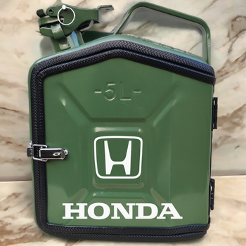 Подарунок набір для чоловіків Каністра бар 5 л хакі з логотипом Honda + 2 келиха