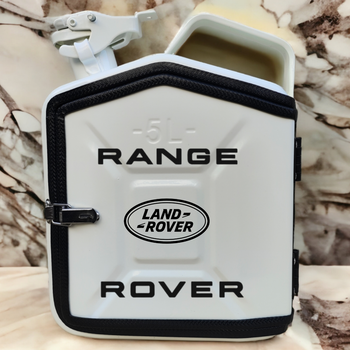 Подарочный набор для мужчин Канистра бар 5 л белая с логотипом Range Rover + 2 бокала