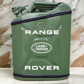 Подарочный набор для мужчин Канистра бар 20 л хаки с логотипом Range Rover + посуда в мини бар