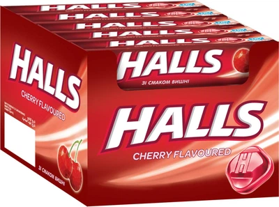 Конфеты, леденцы, карамель Halls со вкусом вишни 20шт х 25г.2