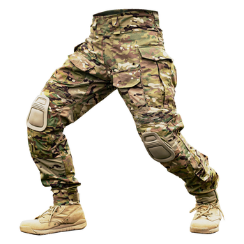 Военные тактические штаны Han Wild G3+ (гармошка) с наколенниками Multicam Размер L