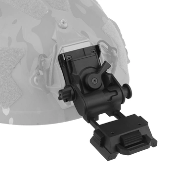 Кріплення для приладу нічного бачення на шолом із роз'ємом NVG Wosport L4G24 NVG Black