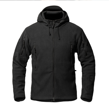 Кофта тактическая флисовая флиска куртка с капюшоном S.archon black Размер XL