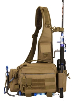 Сумка спинингиста для ходовой рыбалки Protector Plus X229 coyote