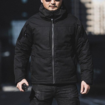 Куртка, бушлат тактичний з капюшоном S.archon black (чорний) Розмір L