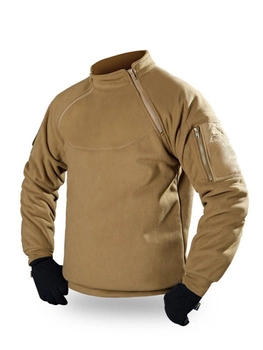 Кофта тактична флісова, фліс куртка з ворсом Double Fleece Free soldier S.archon coyote Розмір 3XL