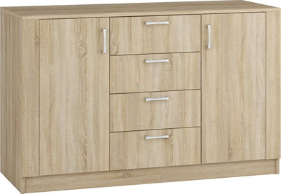 Комод SLAVNI с ящиками 1300 LEO Дуб сонома (8907377042942)