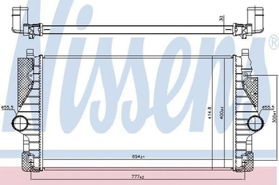 Интеркулер NISSENS 96755 Volkswagen Transporter 7D0145803A, 7D0145805