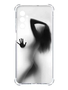 Чехол с утолщёнными углами на Samsung Galaxy A15 (A155) :: Силуэт девушки (принт 66)