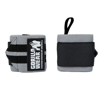Кистевые бинты Gorilla Wear Wrist Wraps PRO Gray/Black (45 см, средняя жесткость)
