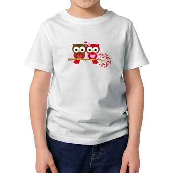 Футболка дитяча JHK "Valentine сови" 128 см Білий (MD-30-4722-35-11)