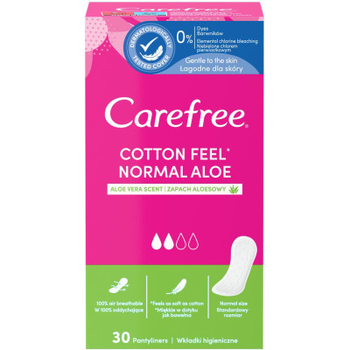 Гігієнічні прокладки Carefree Cotton Aloe з екстрактом бавовни та алое 30 шт. (3574661565040/3574661486147)