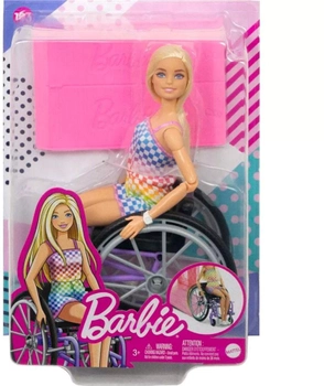 Lalka z akcesoriami Mattel Barbie Fashionistas Doll with Wheelchair and Ramp and Blonde Hair 25 cm (0194735094127)