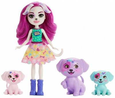 Lalka z akcesoriami Mattel Enchantimals Dessa and Dalmatian Family 15 cm (0194735104666)