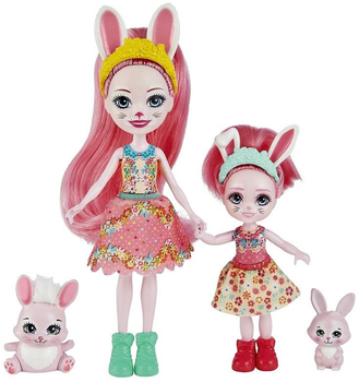 Zestaw lalek Mattel Enchantimals Sisters Bree and Bedelia and Their Rabbit (0194735009008)