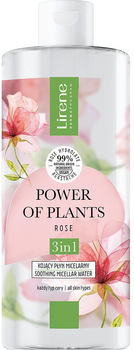 Płyn micelarny Lirene Power of Plants kojący 3 w 1 róża 400 ml (5900717077355)