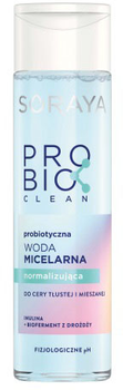 Woda micelarna Soraya Probio Clean probiotyczna normalizująca do cery tłustej i mieszanej 250 ml (5901045088310)