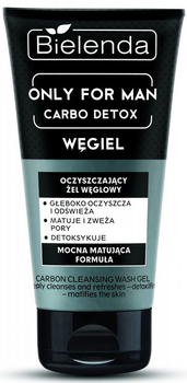 Żel do mycia twarzy Bielenda Only For Man carbo detox oczyszczający 150 g (5902169026073)