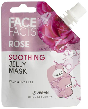 Маска для обличчя Face Facts Soothing Jelly Mask заспокійлива з трояндовим желе 60 мл (5031413927719)
